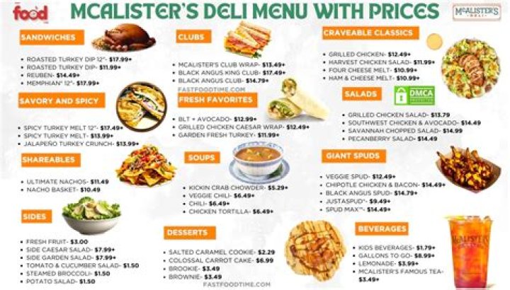 McAlister's Deli Menu and Prices - SarkariResult