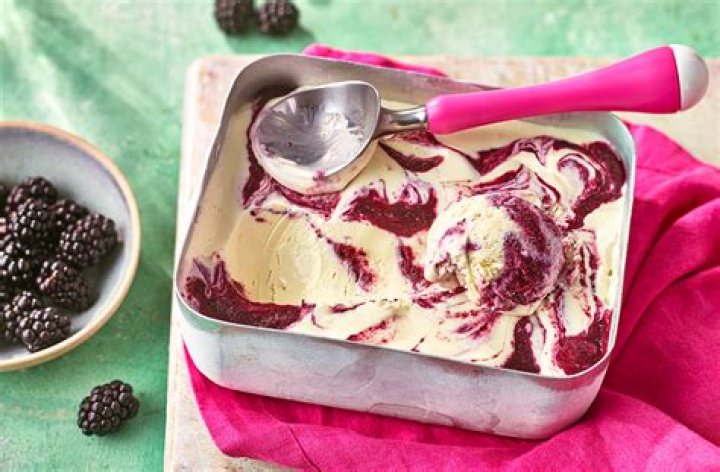 No Churn Blackberry Ice Cream