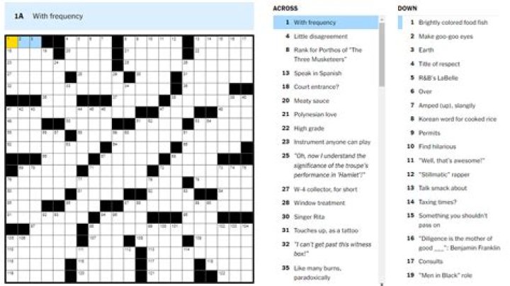 Not so old NYT Crossword Clue