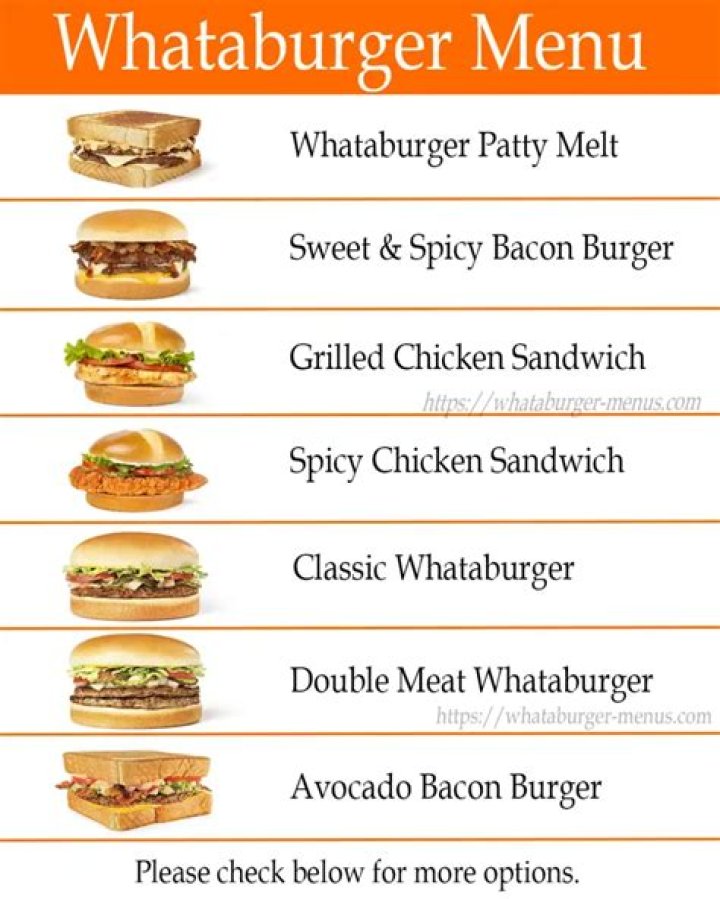 Whataburger Menu and Prices - SarkariResult
